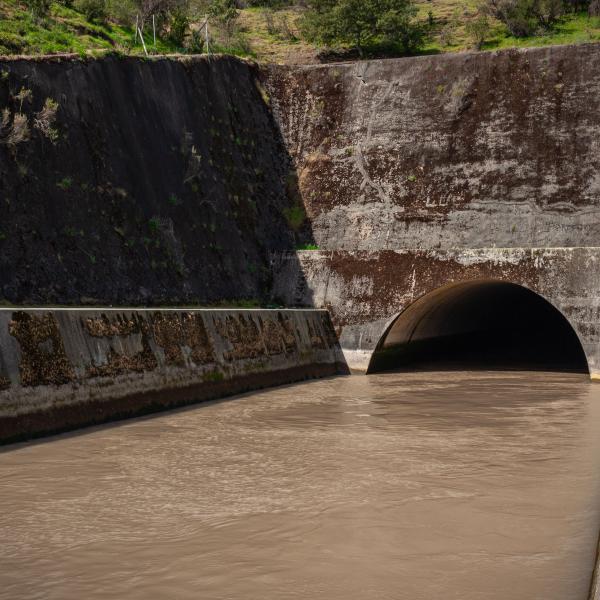 Decorative image showing a culvert